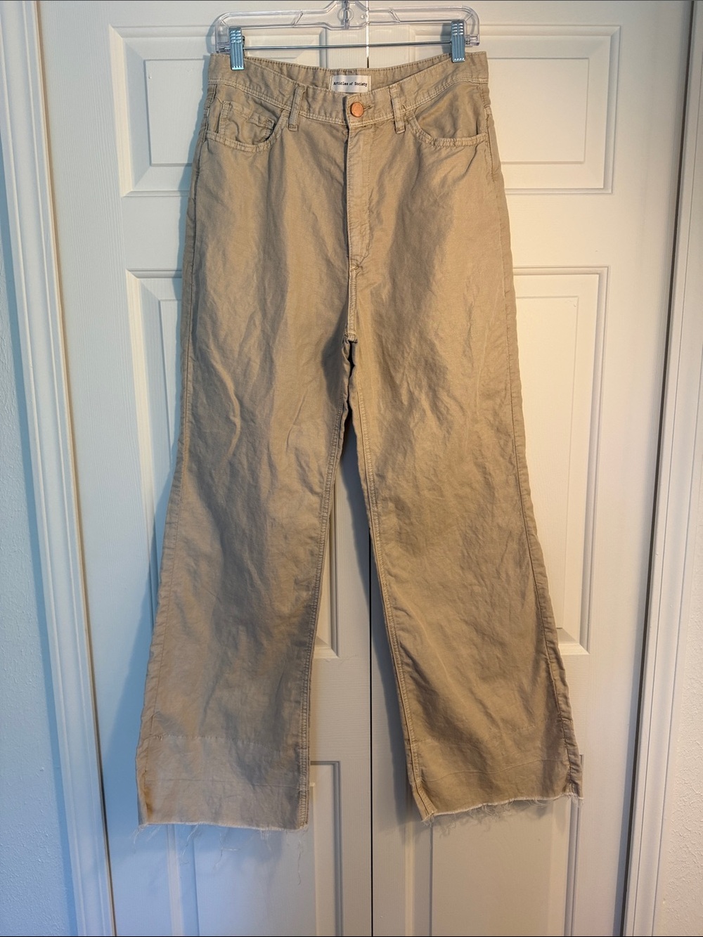 Articles Of Society Beige Wide Leg Pants